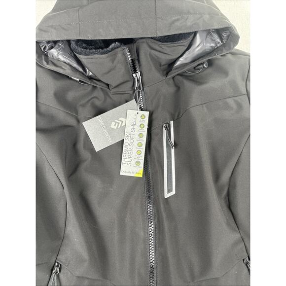 Free Country Thermo Super Soft Shell Jacket, Ladies Size L Black - Picture 4 of 16